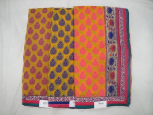 Net Saree With Patini Border