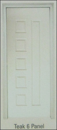 6 Panel Natural Teak Vaneer Doors