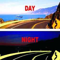 सड़कों और संकेतों के लिए नाइट ग्लो वॉलपेपर