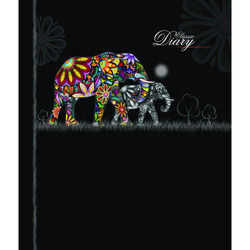 Designer Diary - UV Coated Hard Bound Cover | Daily Pages, Monthly Planner, Colorful Innards, World Map