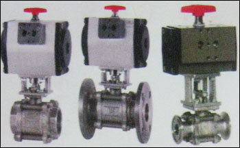 3 Pc. Ball Valve With Pneumatic Rotary Actuator