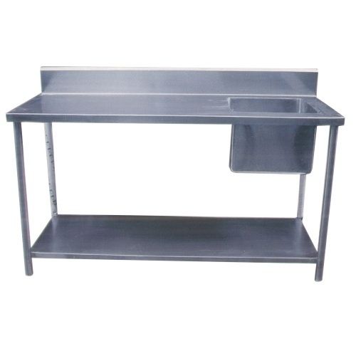 Single Sink Unit With Working Table Under Shelf