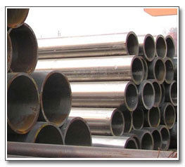 Cream And Black Steel Scaffolding Pipes