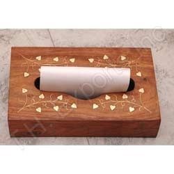 Beaded Wooden Tissue Box