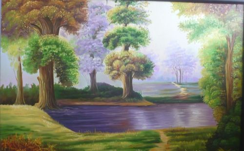 Lake View Oil Painting