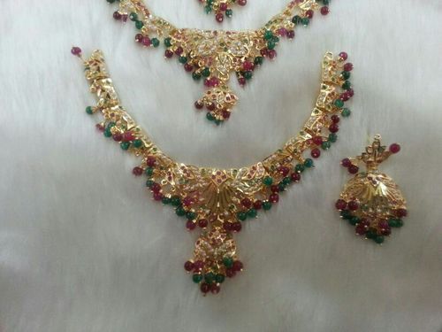 Gold Plated Party Wear Necklace Set