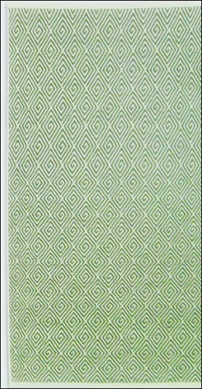 Handwoven Green-Cream-Cotton Rugs