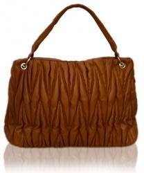 Tan Quilted Handbag