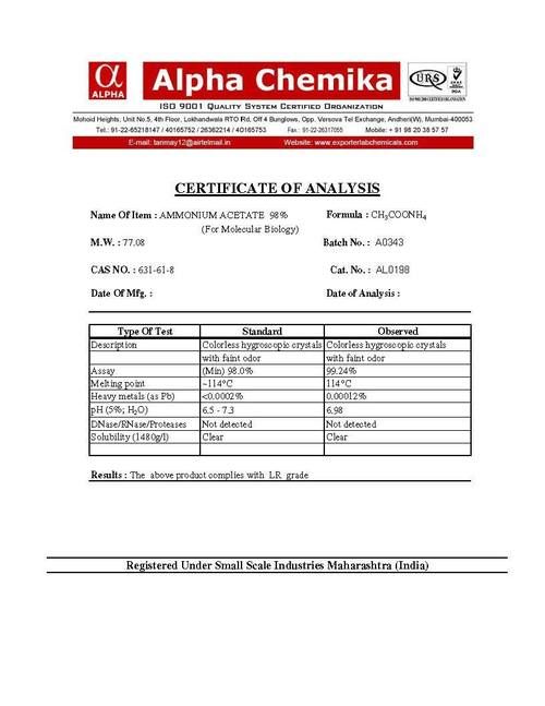 Ammonium Acetate