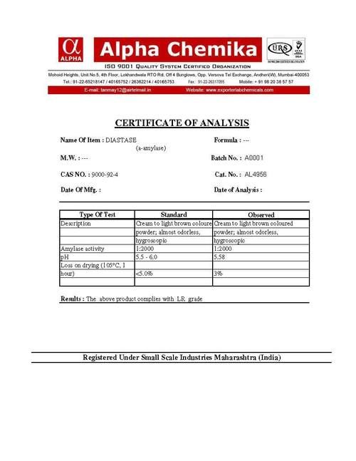 Diastase (Fungal)