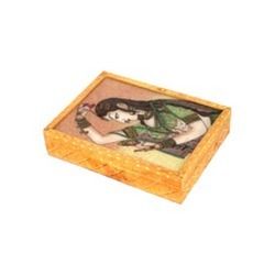 Gem Stone Wooden Jewelery Box