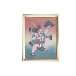 Hanuman Ji Gem Stone Painting