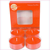 Set of 4 Polycup Candles 