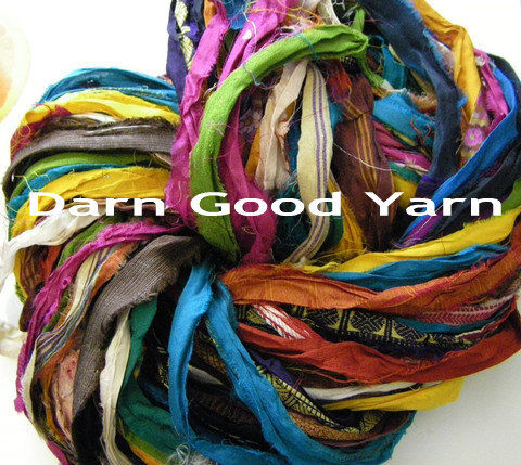 Reclaimed Sari Silk Ribbon