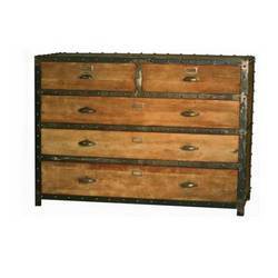 Industrial Iron Rack - 36" x 18" x 30" | 5 Spacious Drawers, Black Finish, 1-Year Warranty