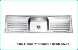 Double Drain Board Single Bowl Sink