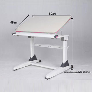 Height Adjustable Hand Crank Study Table For Children And Students