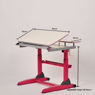 Height Adjustable Crank Study Table For Children And Students