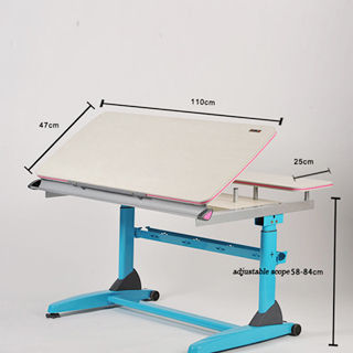 Height Adjustable Cranked Study Table For Kids And Students