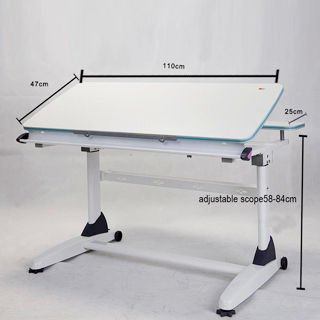 Height Adjustable Steel Wood Study Table