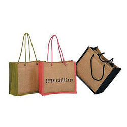 Cord Handle Jute Shopping Bags