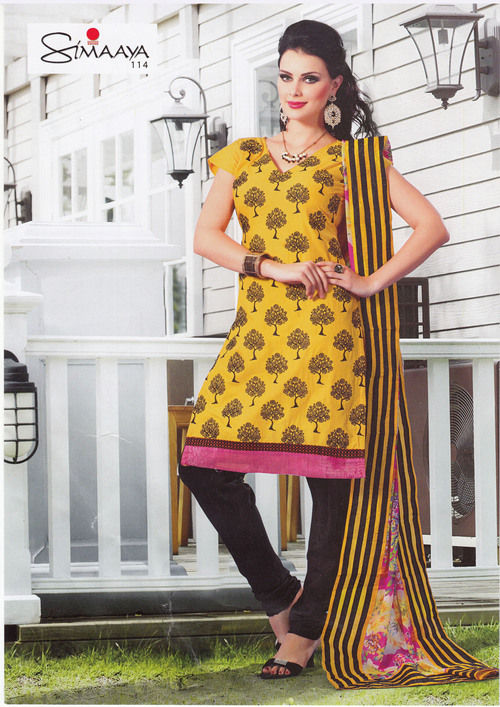Any Ladies Churidar Cotton Full Sleeves Suits at Best Price in