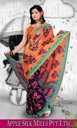 Multicolor Printed Trendy Crepe Designer Sarees for Women