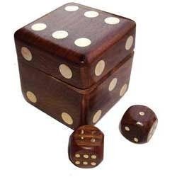 Wooden Dice Box - Premium Quality, Exclusive Look with Diverse Patterns and Smooth Finish