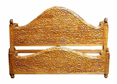 Beautiful Hand Carved Luxury Panel Storage Teak Wood Bed