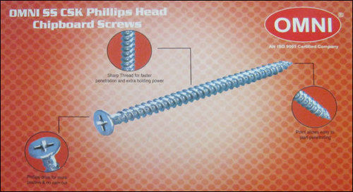 Ss Csk Phillips Head Chipboard Screws