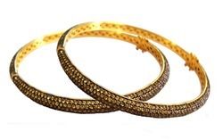 Yellow Sapphire Pave Bangles