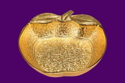 Gold Plated Apple Pooja Dish