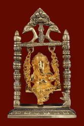 Goldplated Jhula Ganesha