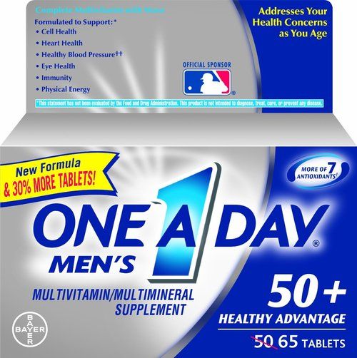 ONE A DAY Men's Multivitamin Supplement for 50+ - 65 Tablets