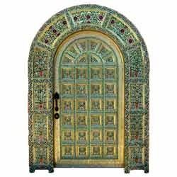 Antique Metal Carved Door