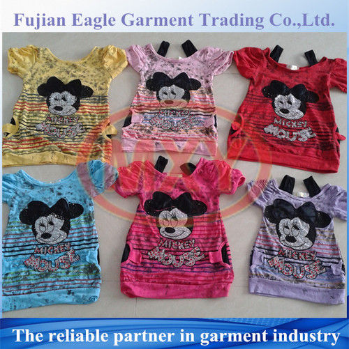 Girls T-shirt With Mickey Mouse Pattern