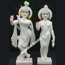 White Radha Krishna Statue