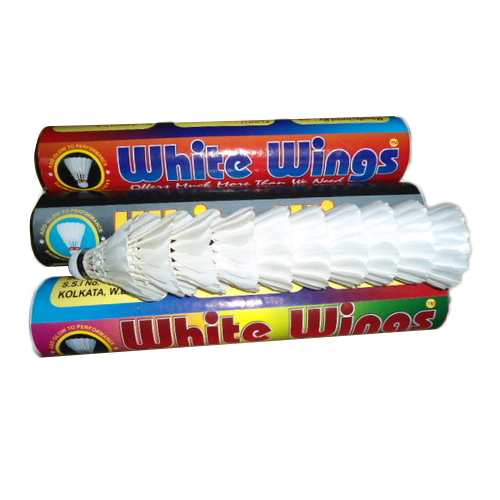 white wings shuttlecock