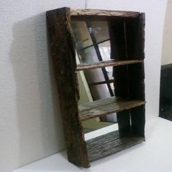 Recycle Wooden Mirror With Rack