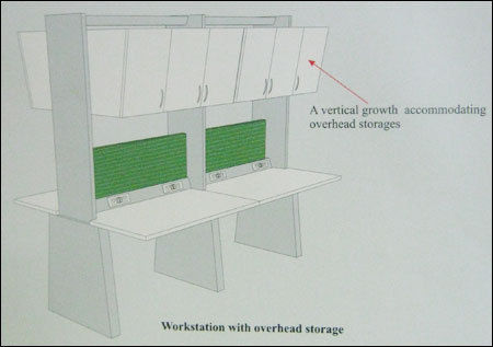 Workstation With Overhead Storage