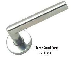 L Type Round Rose Door Lock Handle