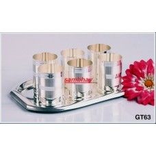 silver glass set