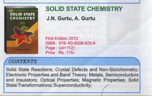 Solid State Chemistry Book