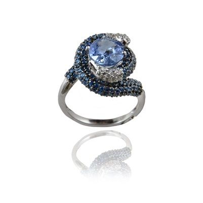 Jubiliant Sapphire And Diamond Ring