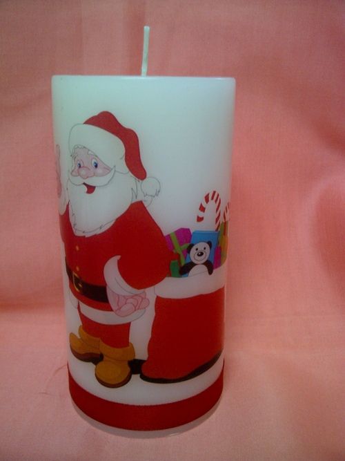 Santa Christmas Candle