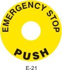 Emergency Stop Safety Decals