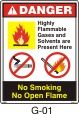 Flammable Safety Decals