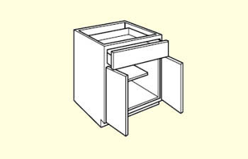 2 Door Base Cabinet with Drawer