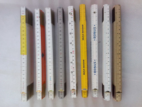 Customized 2M / 10 Folds Yellow Birch Wooden Promotional Folding Ruler