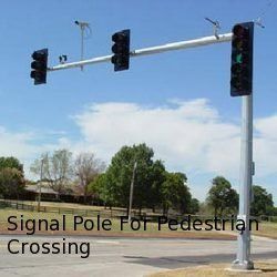 Signal Pole For Pedestrian Crossing